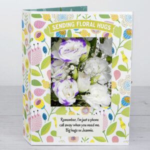 Get Well Soon Flowers with Spray Carnations, Lisianthus, White Gypsophila and Pittosporum