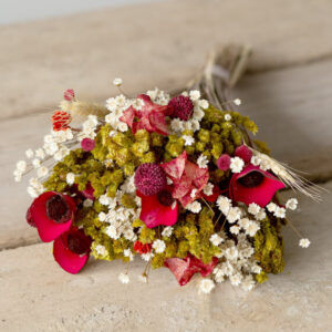 Ruby Red Dried Posy