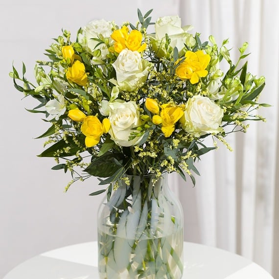Spring Roses and Freesias
